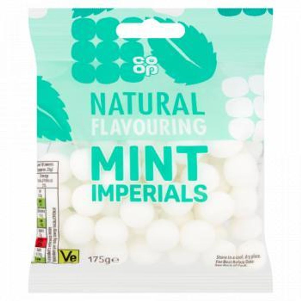 Co-op Mint Imperials 175g  - traditionelle britische Produktbild 