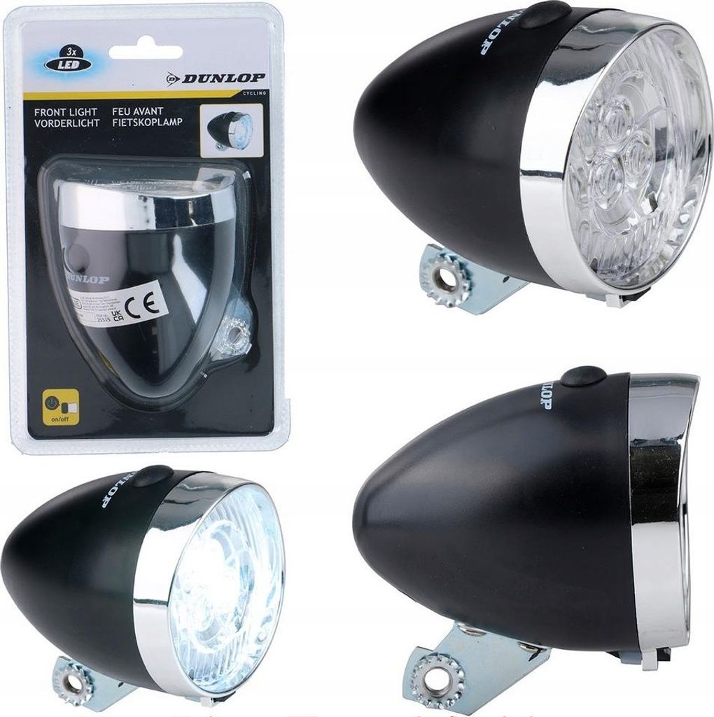 Dunlop Lampka rowerowa light 3led Zdjęcie produktu 