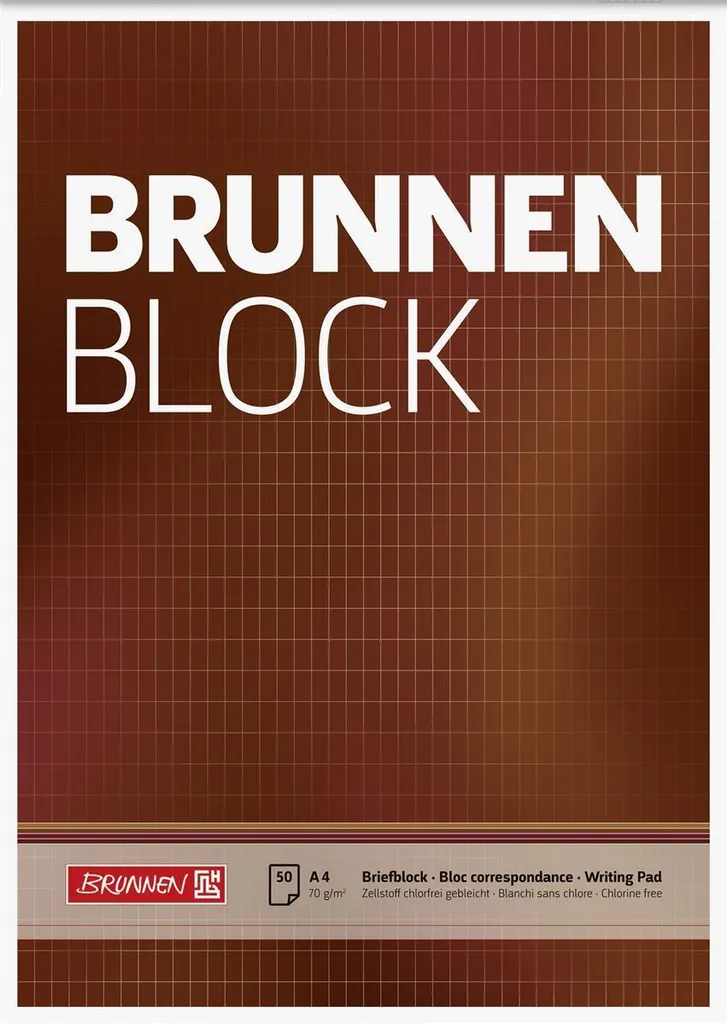 Bloc Papier A4 Quadrillé BRUNNEN 70g : Fini les Feuilles Volantes Lot de 10