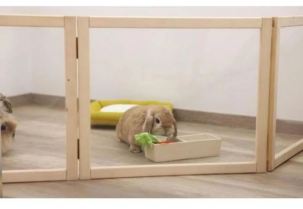 Panneau Plexiglas Kerbl Invisible pour Séparation Enclos Lapin 48cm - 4