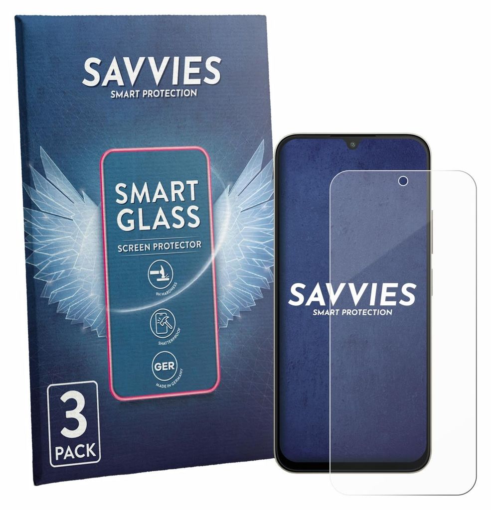 3x Savvies Schutzglas Folie für Xiaomi Poco C81 Pro 9H Panzer Schutzfolie Glas Displayschutz klar transparent