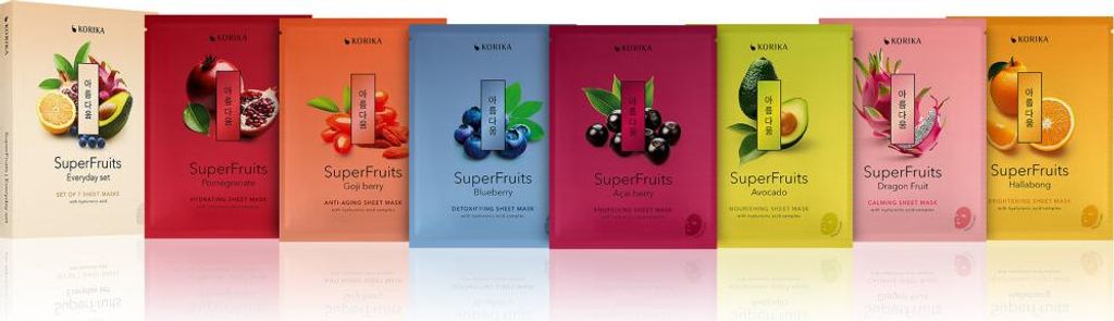 Geschenkset Superfruits Tuchmasken 7 25 g