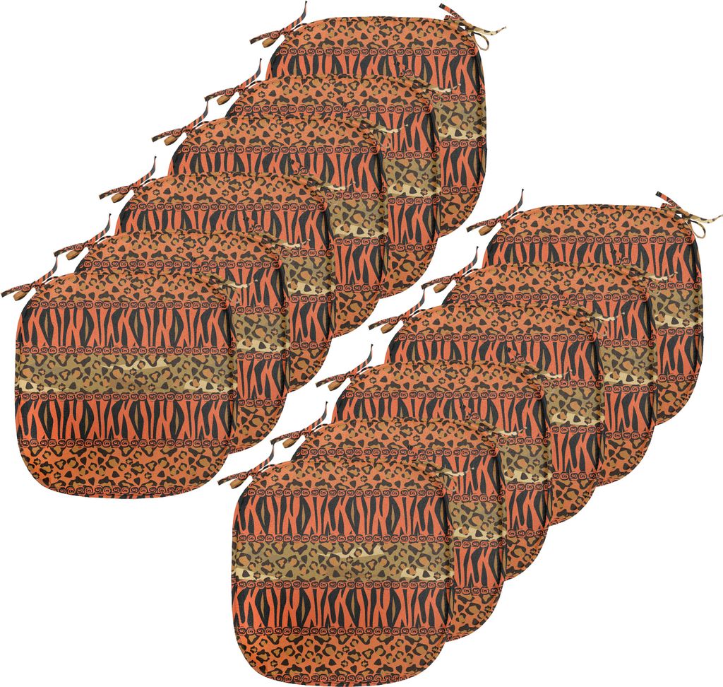 ABAKUHAUS afrikanisch Polster für Esszimmerstühle, Leopard Cheetah Haut, Dekoratives wasserfestes Kissen mit Riemen für Küchensitze, 40 cm x 40...