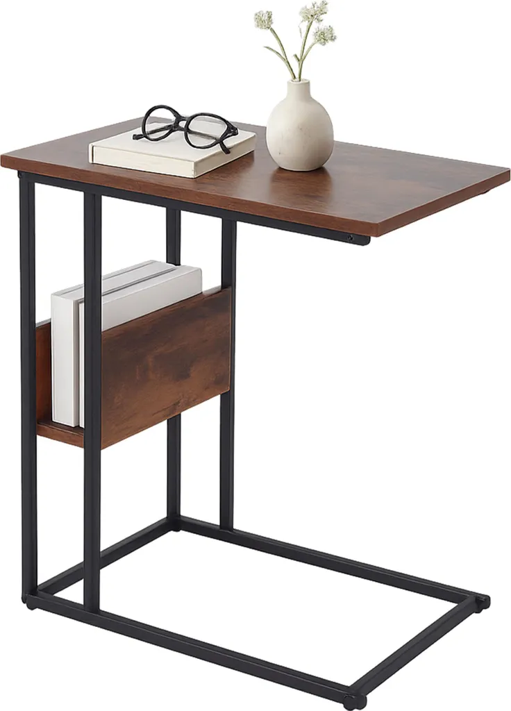 Table d'appoint avec étagère bout de canapé moderne pour le salon