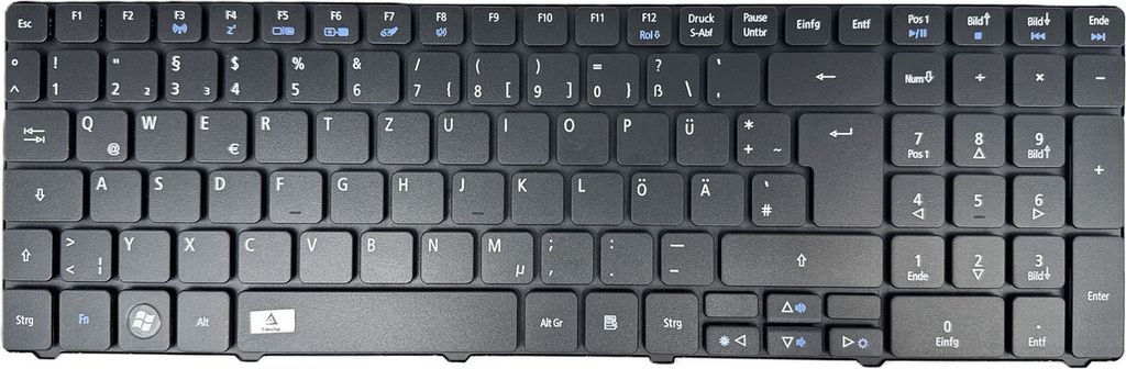 DE - Schwarz Tastatur Keyboard version 3 kompatibel für Acer Aspire 7745, 7745G