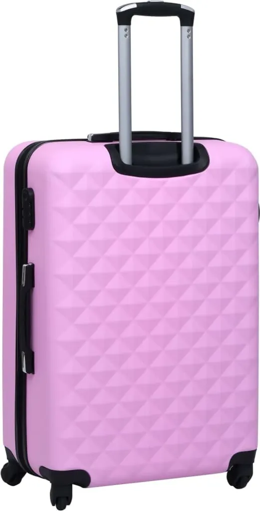 vidaXL Set di trolley rigidi 3 pezzi. ABS rosa - 3