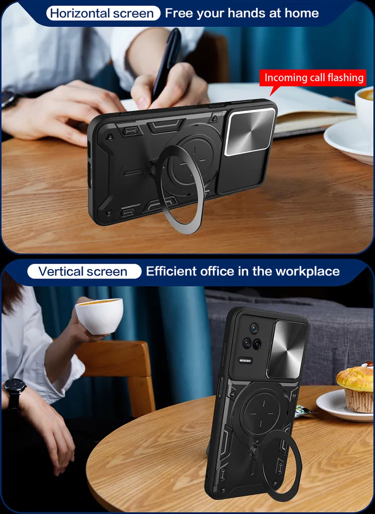 Custodia Xiaomi Redmi Note 12S Viola - Protezione Rugged e Anello - 5