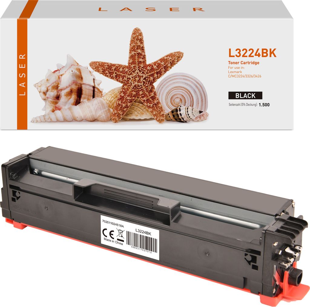 black Toner 3.4-C3220K0 kompatibel mit Lexmark C3220K0 [ Produktbild 