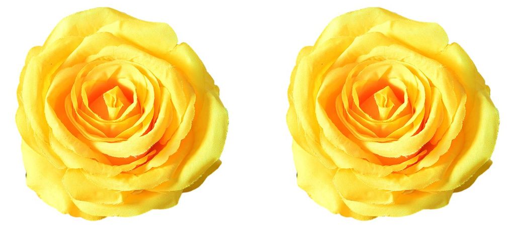 2 realistische künstliche Rosenblütenköpfe aus Kunstseide ohne Stiel für DIY-Bastelarbeiten, Hochzeiten, Babypartys und Tischdekorationen