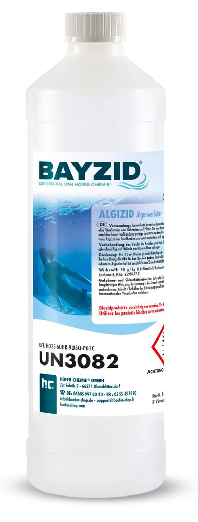 1 L BAYZID® Algizid Algenverhütung für Pools Produktbild 