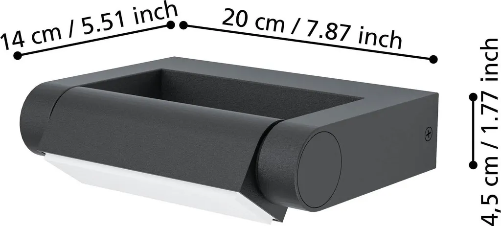 Éclairage extérieur LED pour façade Eglo Brianza pivotant noir IP44 - 4