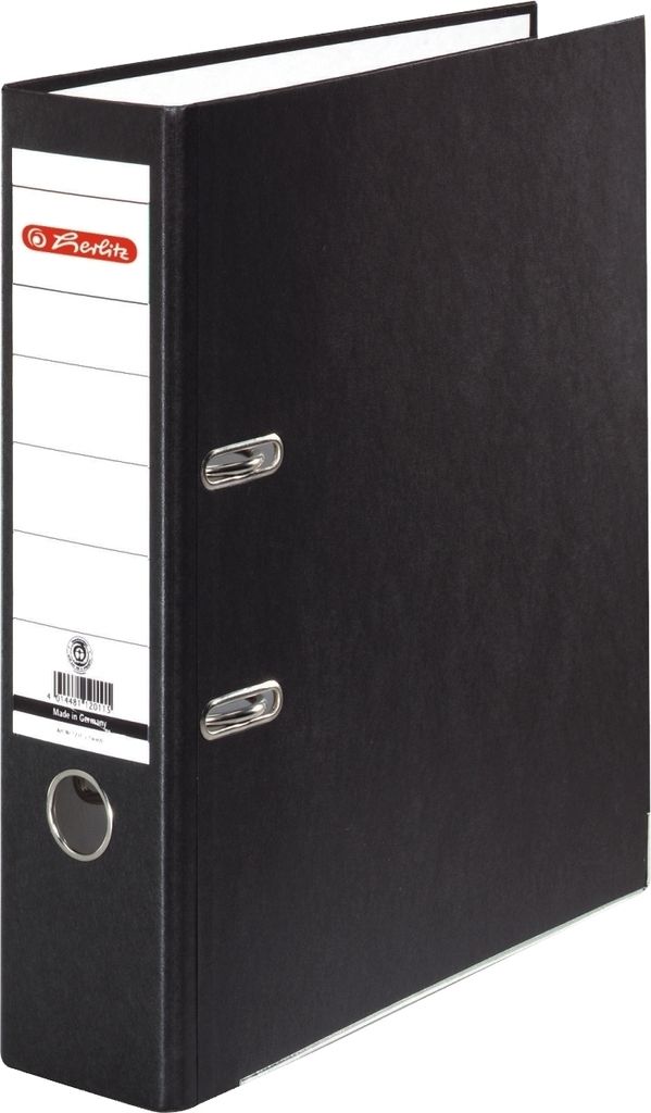 Ordner A4 maX.file nature plus 80mm schwarz Packung mit 20 Stück