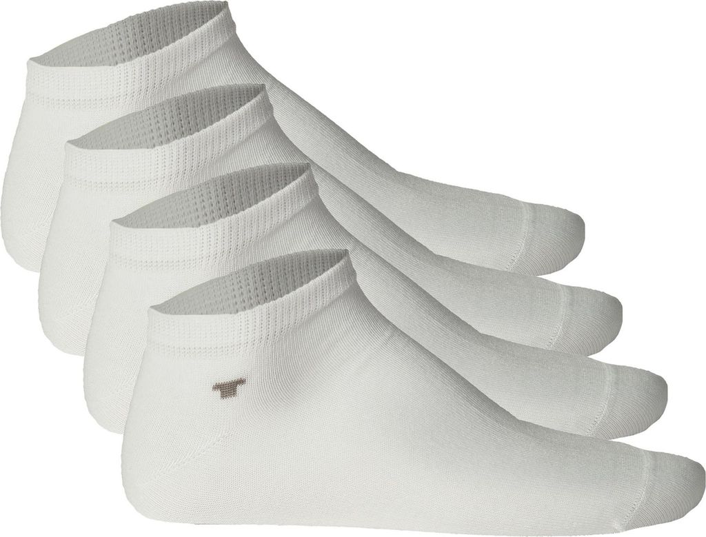 TOM TAILOR Uni Socken, 4er Pack - Basic, Sneakersocken, einfarbig Weiß 35-38