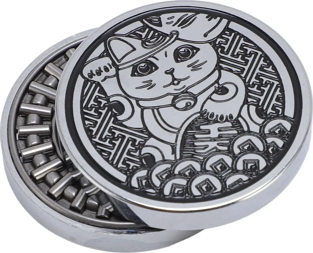 Haptic Coin Lucky Cat EDC: Slider in Acciaio Inox Anti-Stress 2026