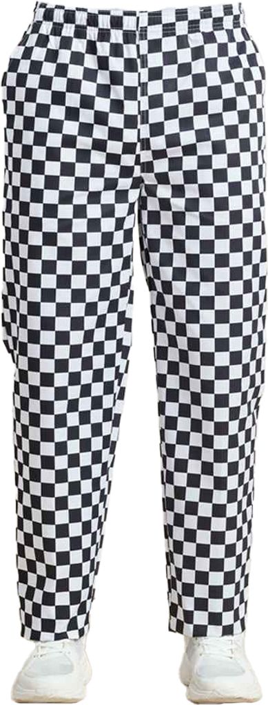 Premier Unisex Kochhose Essential RW1107 (S) (Schwarz/Weiß (groß kariert))