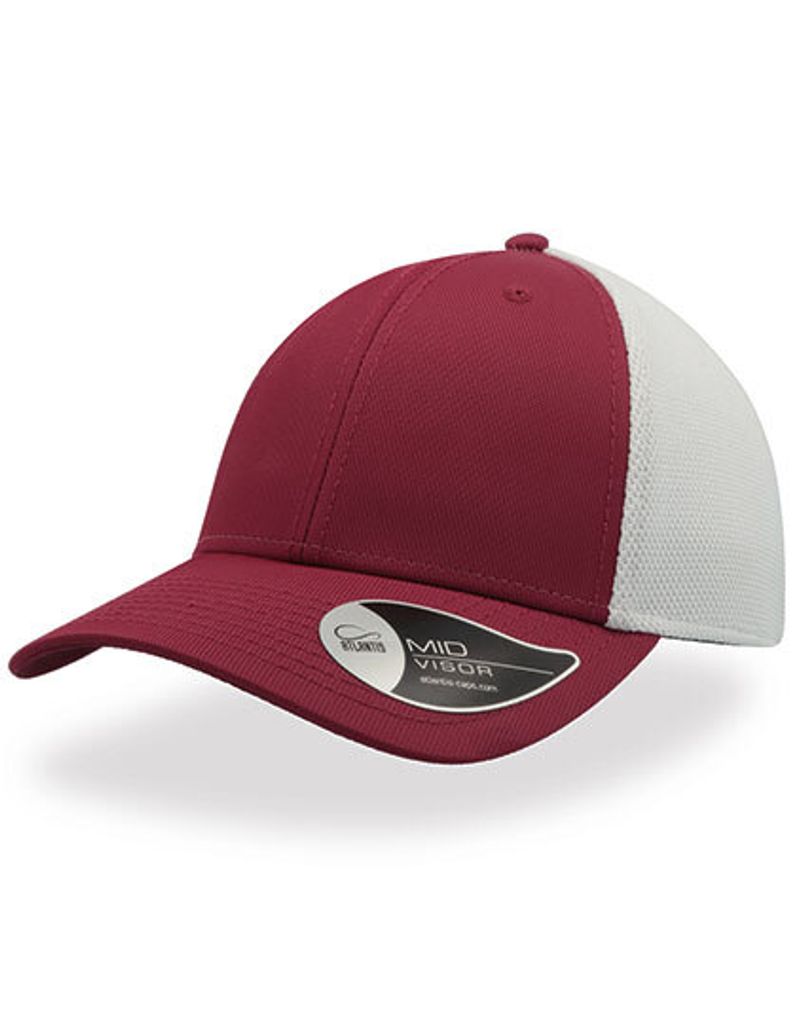 Campus Cap, Gebogener Schirm - Farbe: Burgundy/White - Produktbild 
