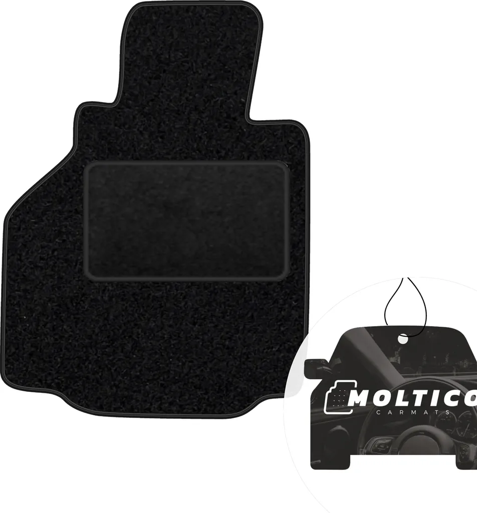 moto-MOLTICO tappetino conducente auto velours lato conducente tappetini auto nero tappetino conducente 1 pezzo adatto per Porsche 911 tipo 996 1997-2004