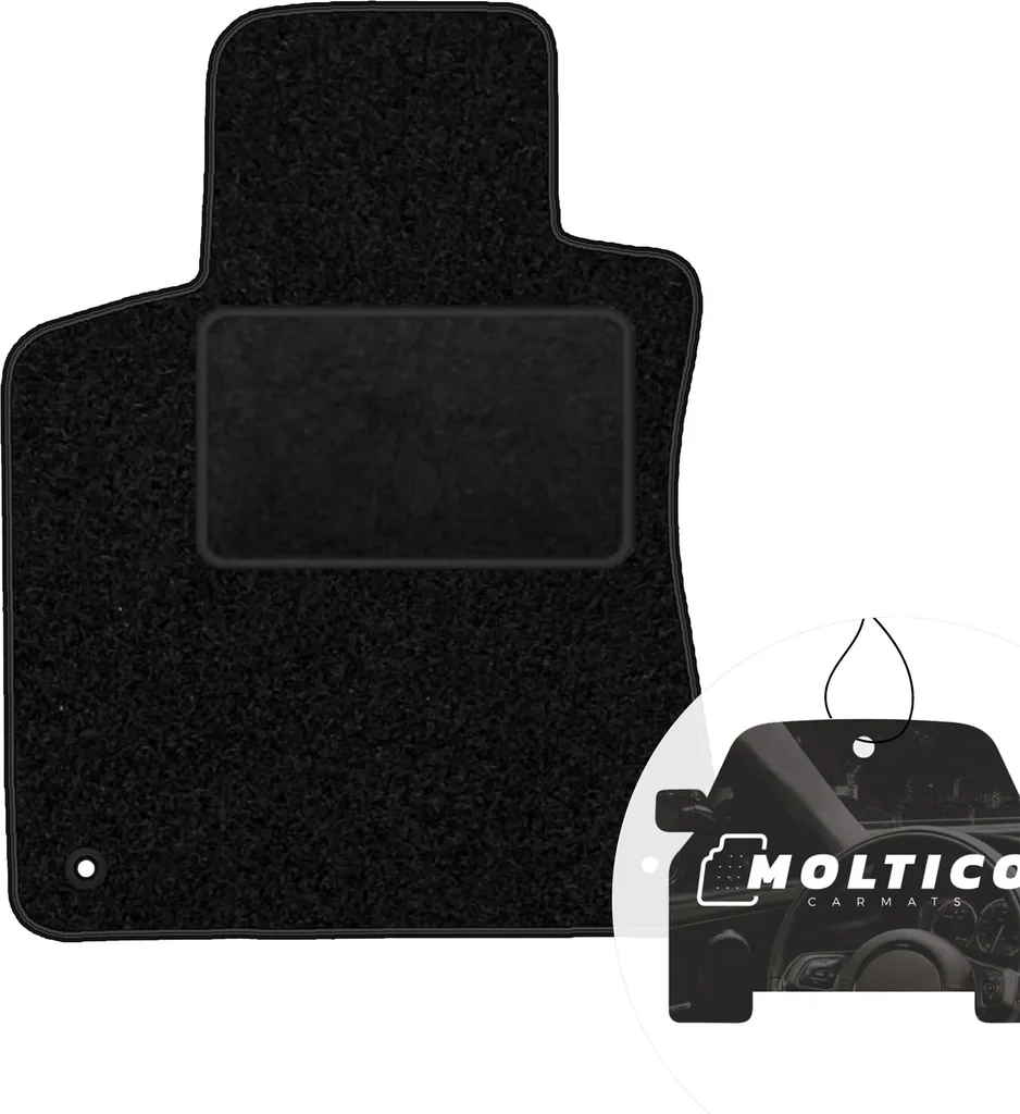 moto-MOLTICO tappetino conducente auto velours lato conducente tappetini auto nero tappetino conducente 1 pezzo adatto per Peugeot 308 II 2013-2021