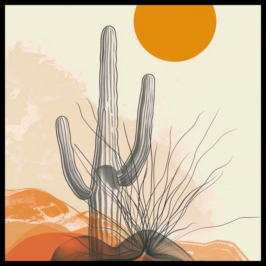 Plakat 50x50cm Wüsten-Einsamkeit