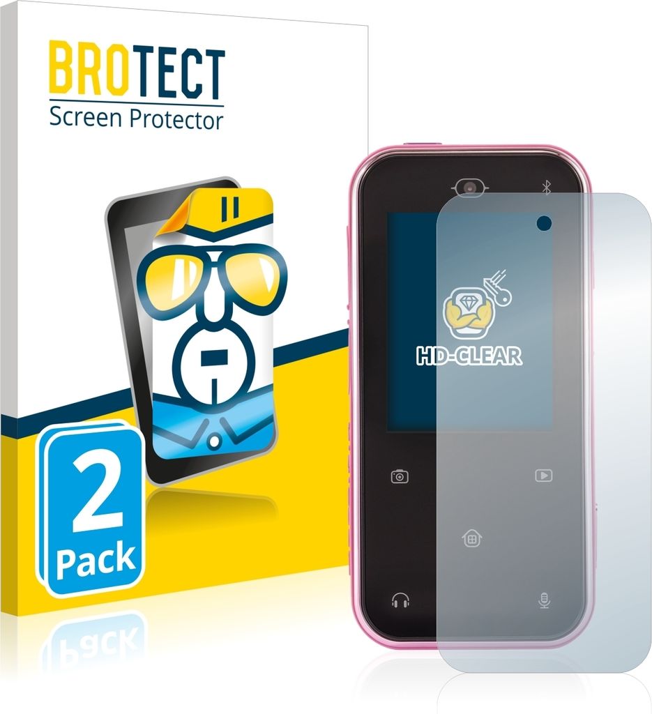 2x Für Vtech Kidizoom Snap Touch Schutzfolie BROTECT Displayschutz Display Schutz Folie Klar Transparent