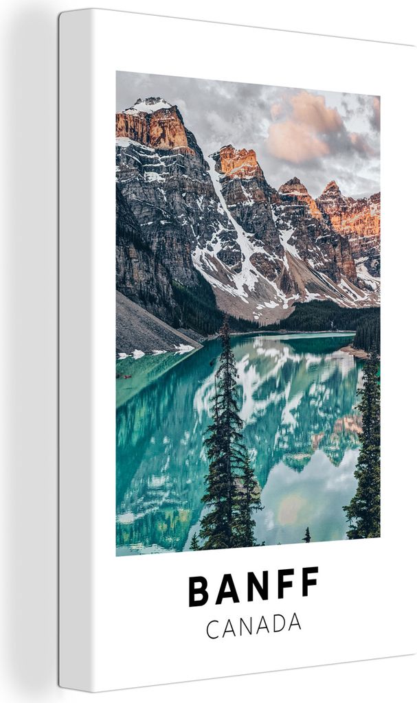 OneMillionCanvasses - Leinwandbilder - 90x140 cm, Kanada - Berge - Wasser, Wandbilder Kunstdruck Wanddekoration - Foto auf Leinwand - Gemälde au...