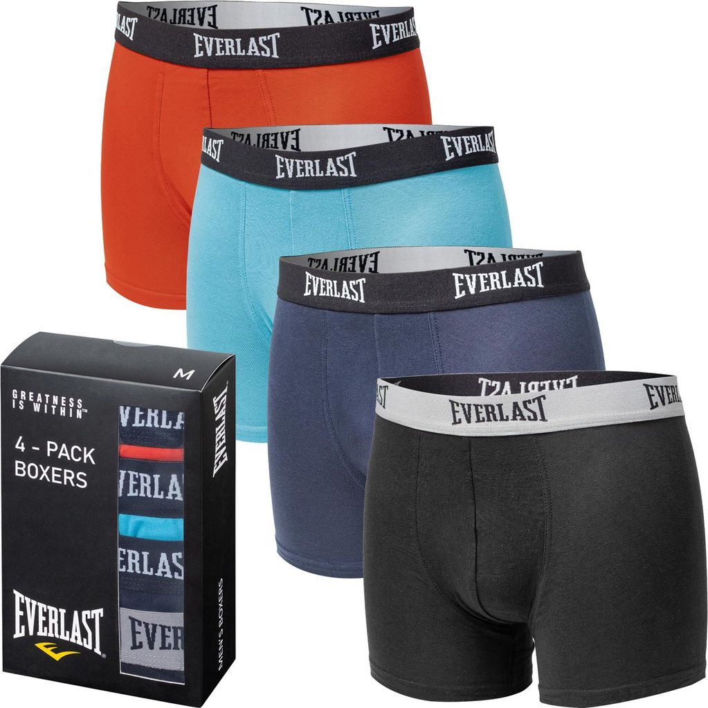 EVERLAST Herren Boxershorts 4er Pack aus Baumwolle - Urban M