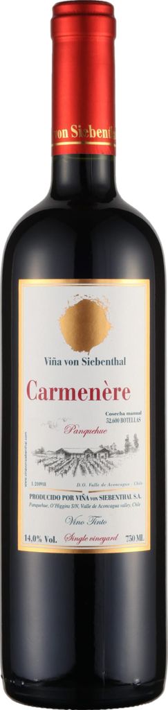 Vina von Siebenthal Gran Reserva Carmenere 2021 | Aconcagua Valley , Chile | 750ml 14.50% Vol.