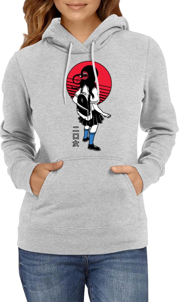 Damen Kapuzenpullover Manga Japan Anime Comics Animation In-Spectre Kyokou Suiri, Lady S / Grau