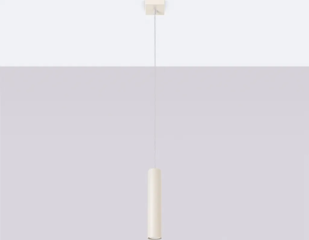 Suspension compacte LAGOS 1 beige pour petits espaces et plafonds hauts