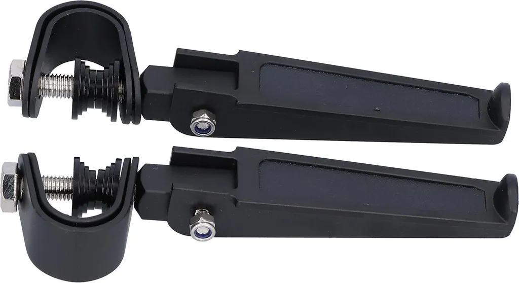 Pédale Repose-pieds Moto pour Barre de Protection Moteur 32mm Argent