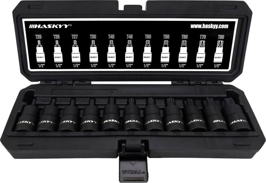 HASKYY Torx Nuss Bit Set Steckschlüssel Innen Torx Satz T20 Produktbild 