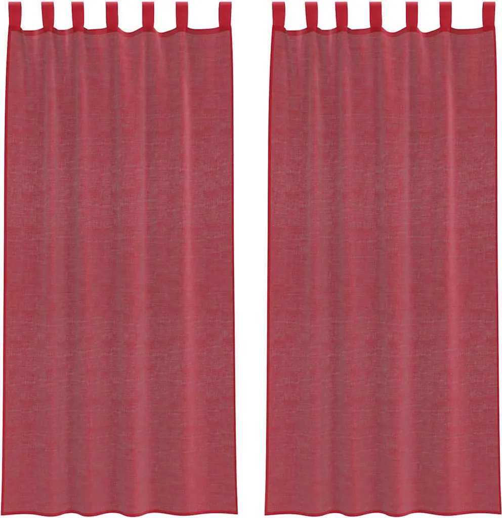 Set 2 Tende Voile Bordeaux 140x245 vidaXL - Arredo Casa Elegante