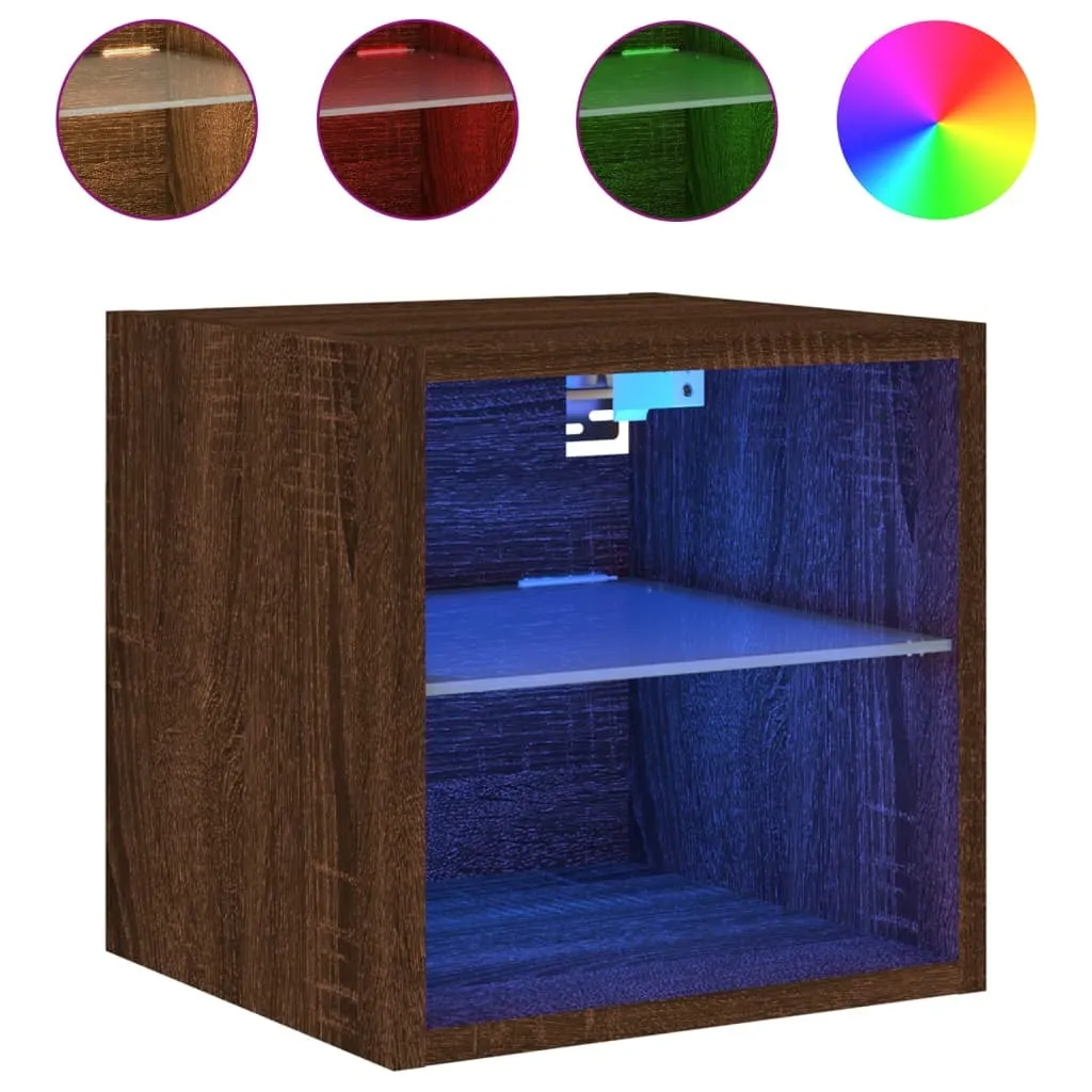 SYFAX™ Porta TV Parete LED 30cm Rovere Marrone | Qualità Certificata