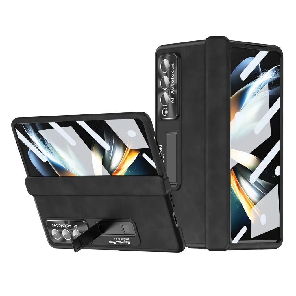 Housse de protection intégrale Z Fold4 en cuir véritable Napa luxe