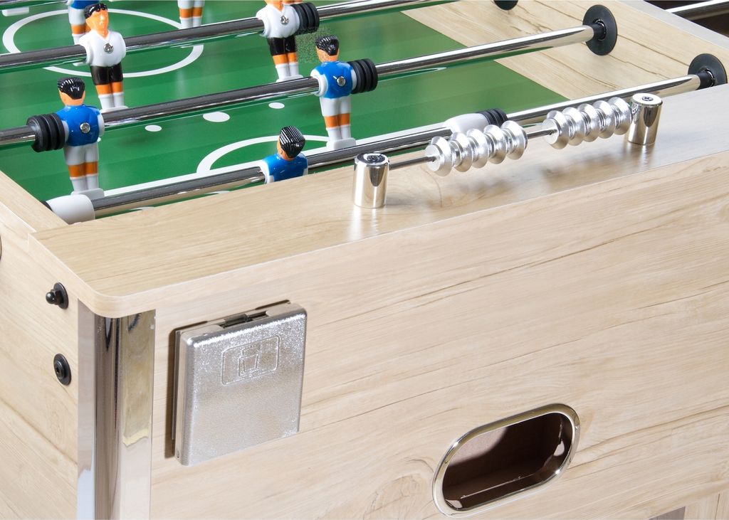 Profi Tischfußball Leeds Kicker Hellbraun Tischkicker Produktbild 4
