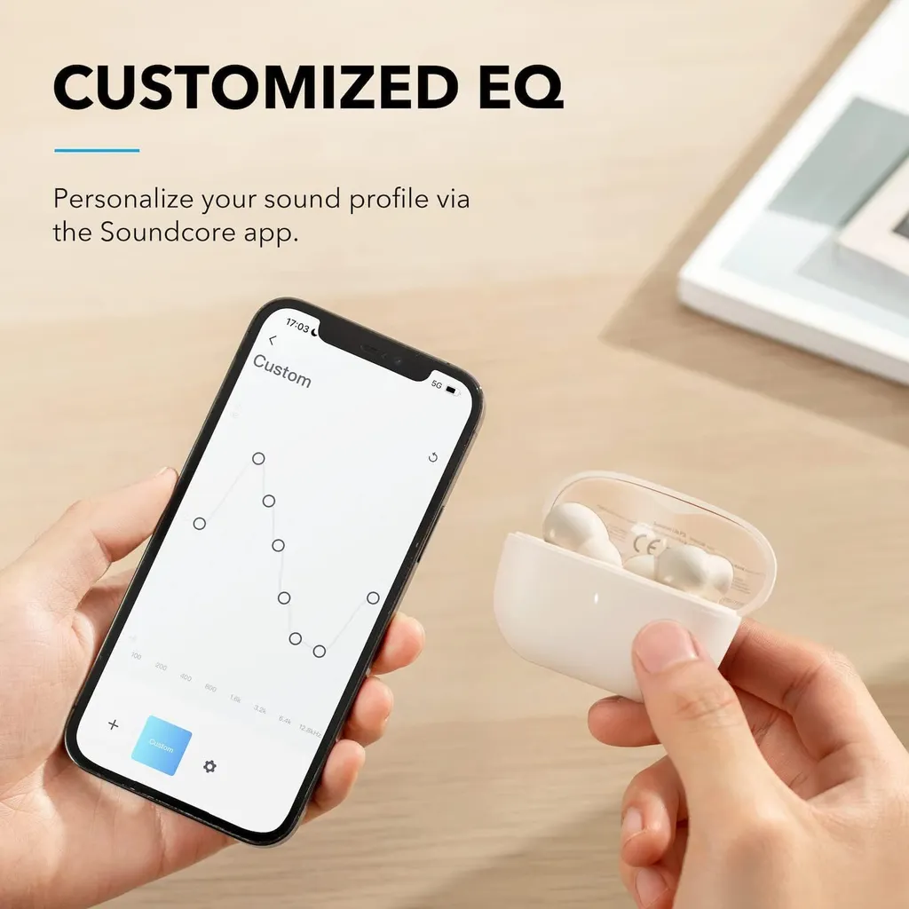 Auricolari Bluetooth 5.2 con ANC Ibrida - Driver 10mm e App Dedicata - 5