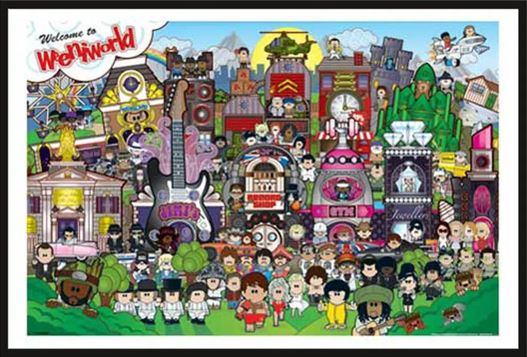 Poster Weeniworld encadré : cadre Shinsuke robuste avec vitre acrylique