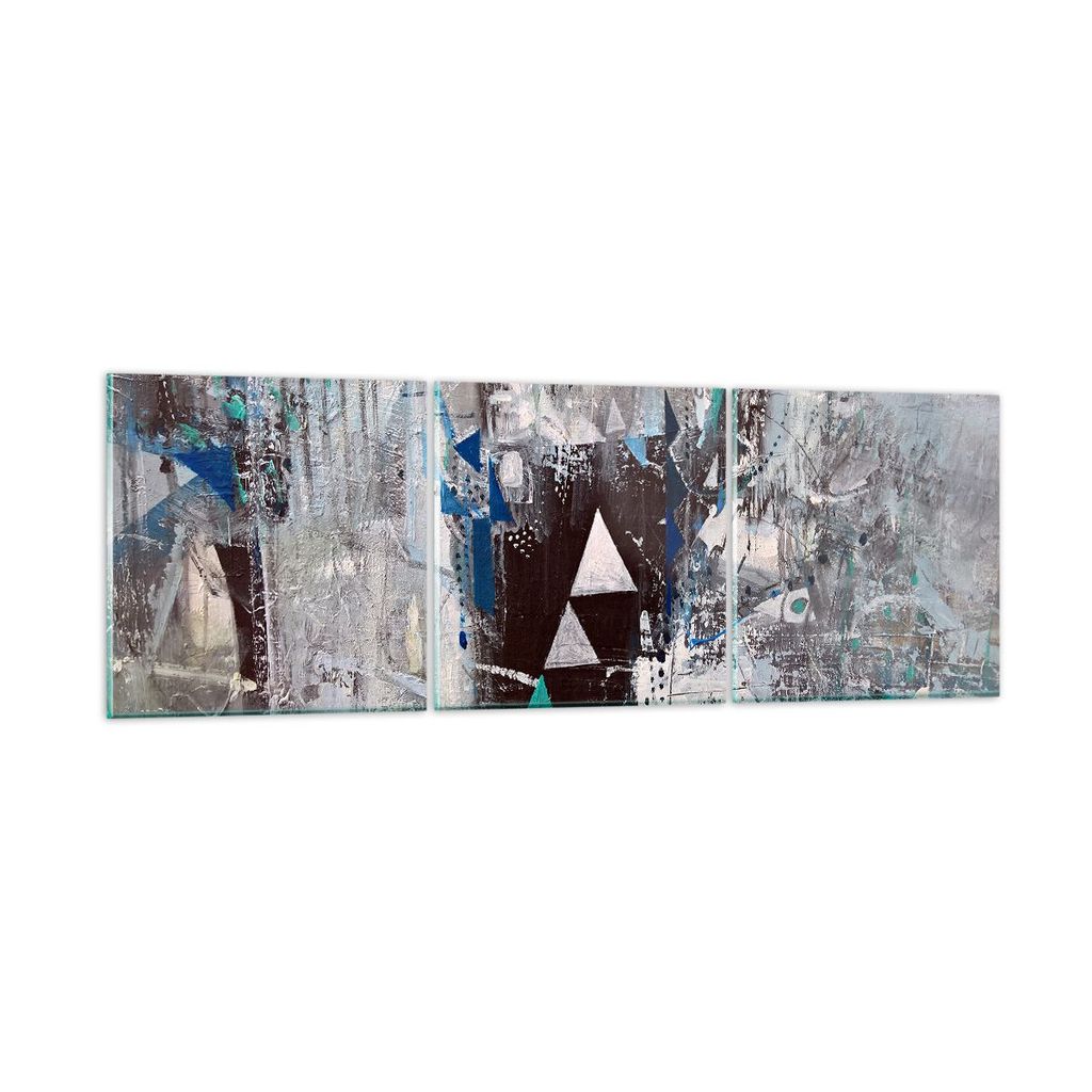 Bilder auf glas - Abstraktion modern - 120x40cm - Glasbilder - Wandbilder - Kunstdruck - zum Aufhängen bereit - Wanddekoration aus Glas - Glas Bil...