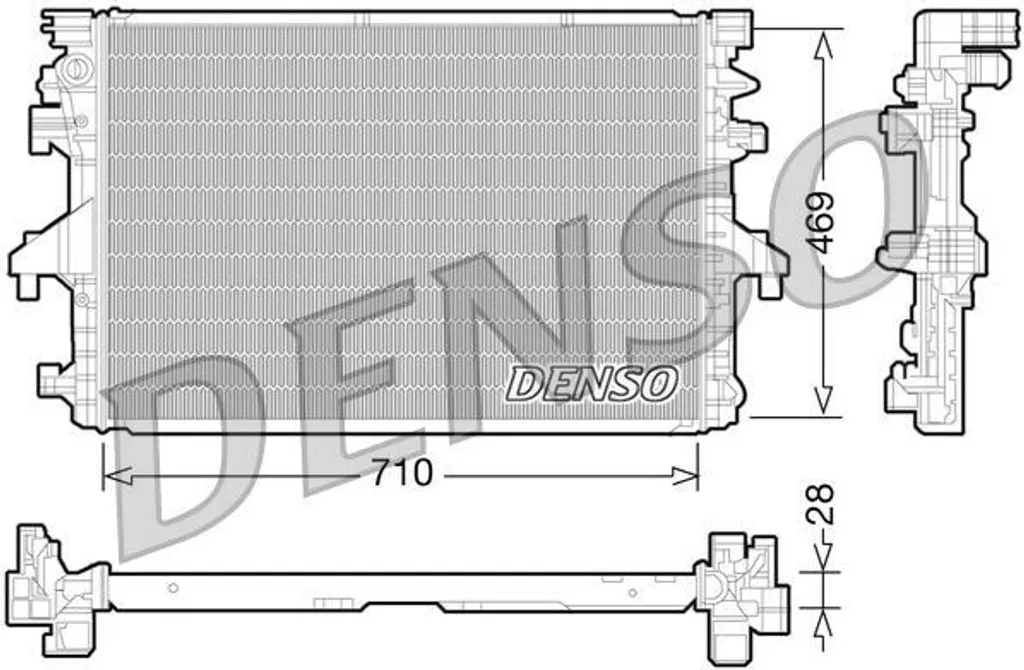 DENSO DRM32038 Radiateur Moteur pour VW T5 OE 7E0121253A Haute Qualité