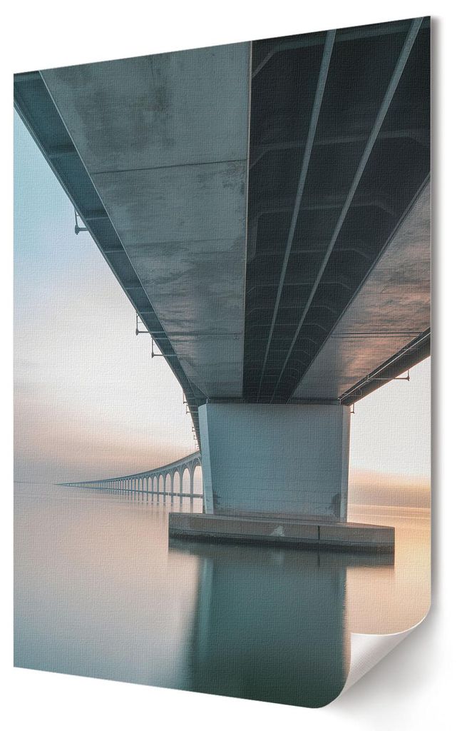 Moderne Brücke- Kunstdruck A1 (59x84 cm) - Industriell, Modern- Wandbild für Wohnzimmer Schlafzimmer & Flur, Modernes Poster Wanddeko, Ungerahmt