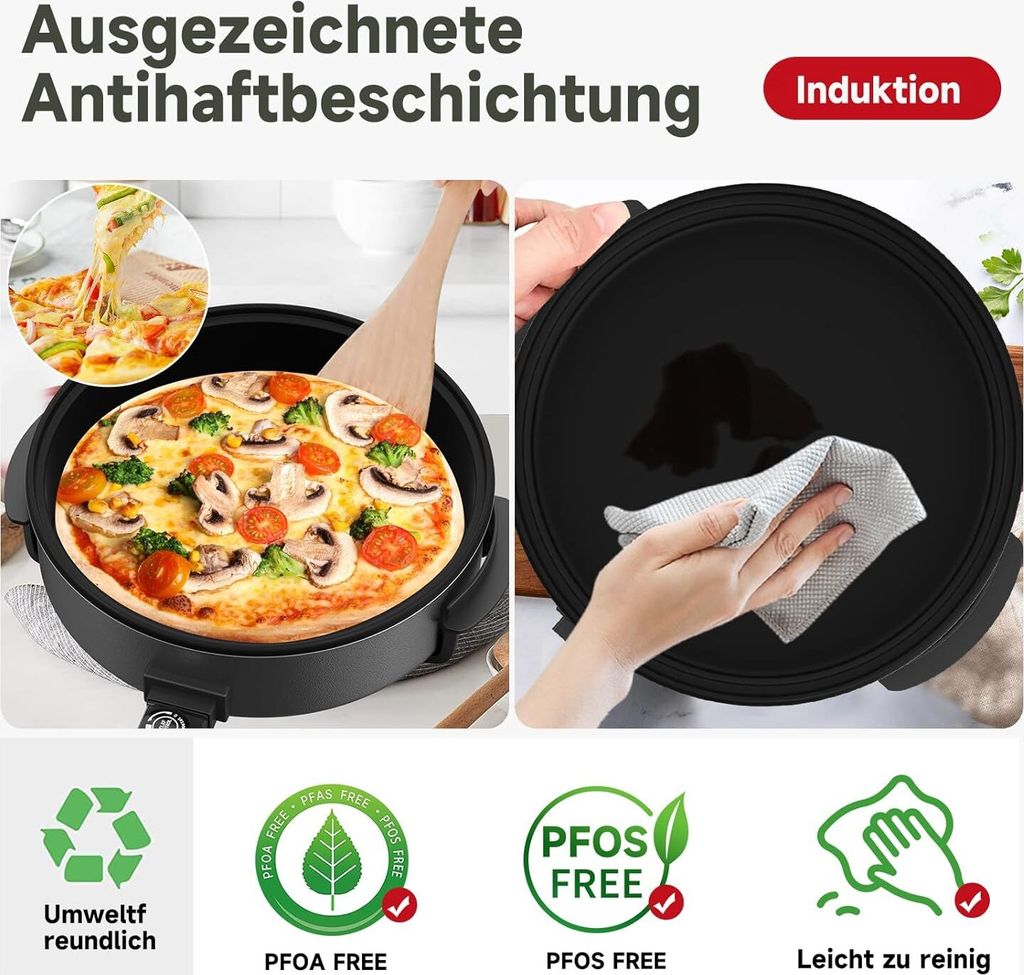 Elektrische pfanne Scheffler elektrisch Pizzapfanne 30cm Produktbild 3