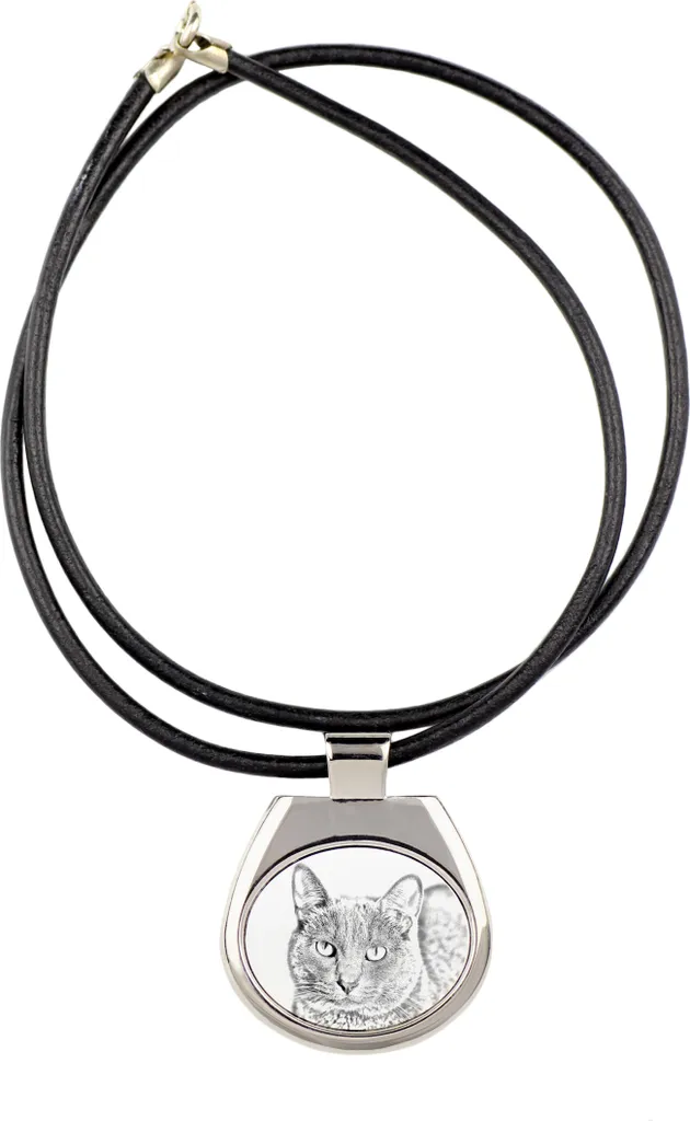 Collana Memoriale Gatto Korat Art-Dog | Ciondolo Foto Personalizzato