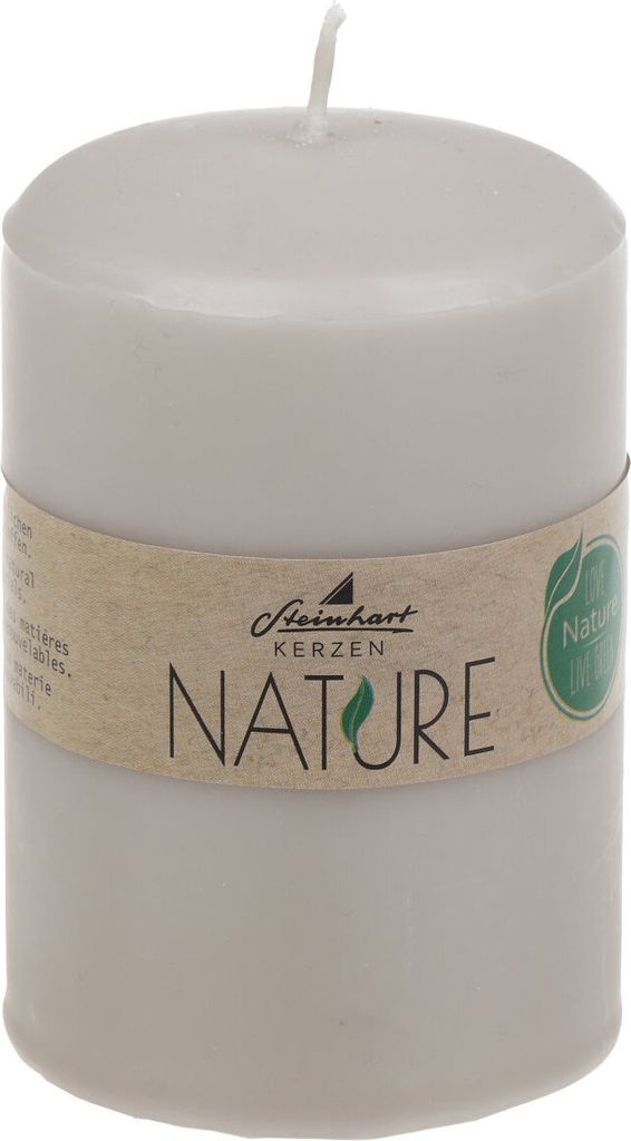 Stumpenkerzen Classic Nature Taupe 100 x Ø 67 mm aus 100% natürlichen Rohstoffen ohne Palmöl
