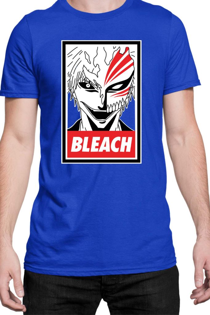 Herren T-Shirt Manga Japan Anime Comics Animation Bleach 004, Man 2XL / Blau