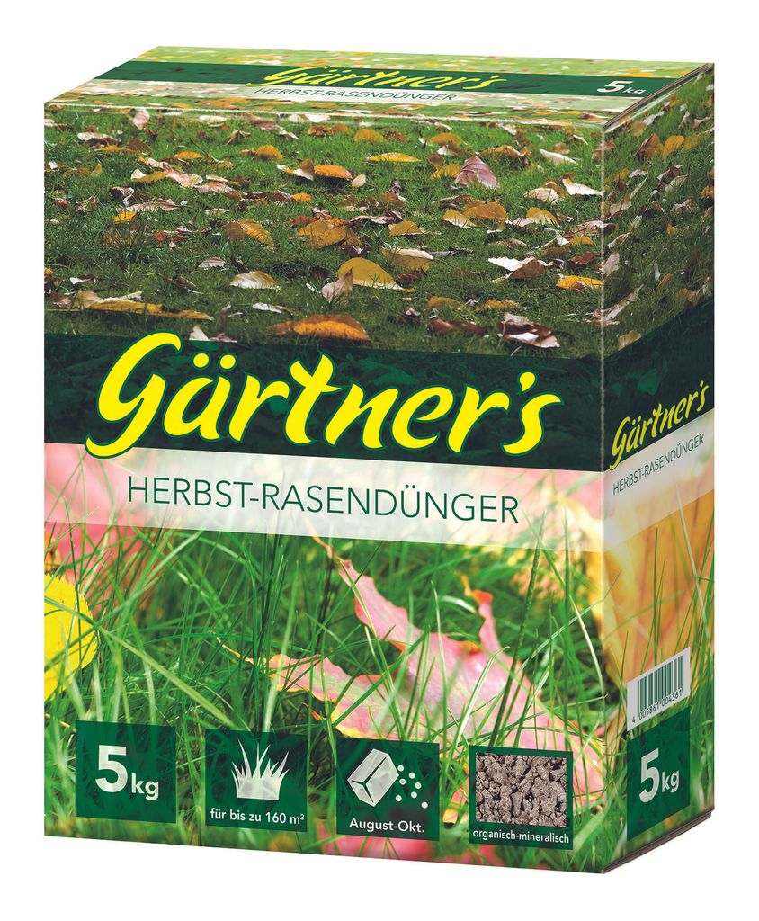 Gärtners Herbst Rasendünger organisch mineralischer Dünger 5000g
