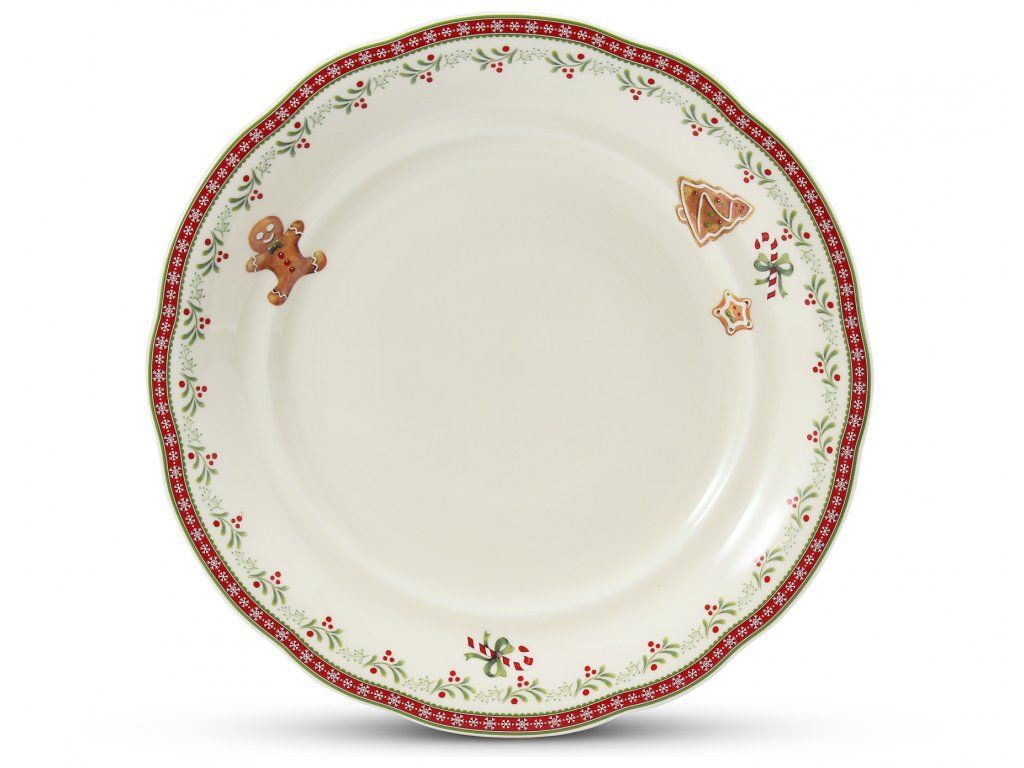 Talerz, 25 cm, świąteczna porcelana, piernik, Leander Zdjęcie produktu 