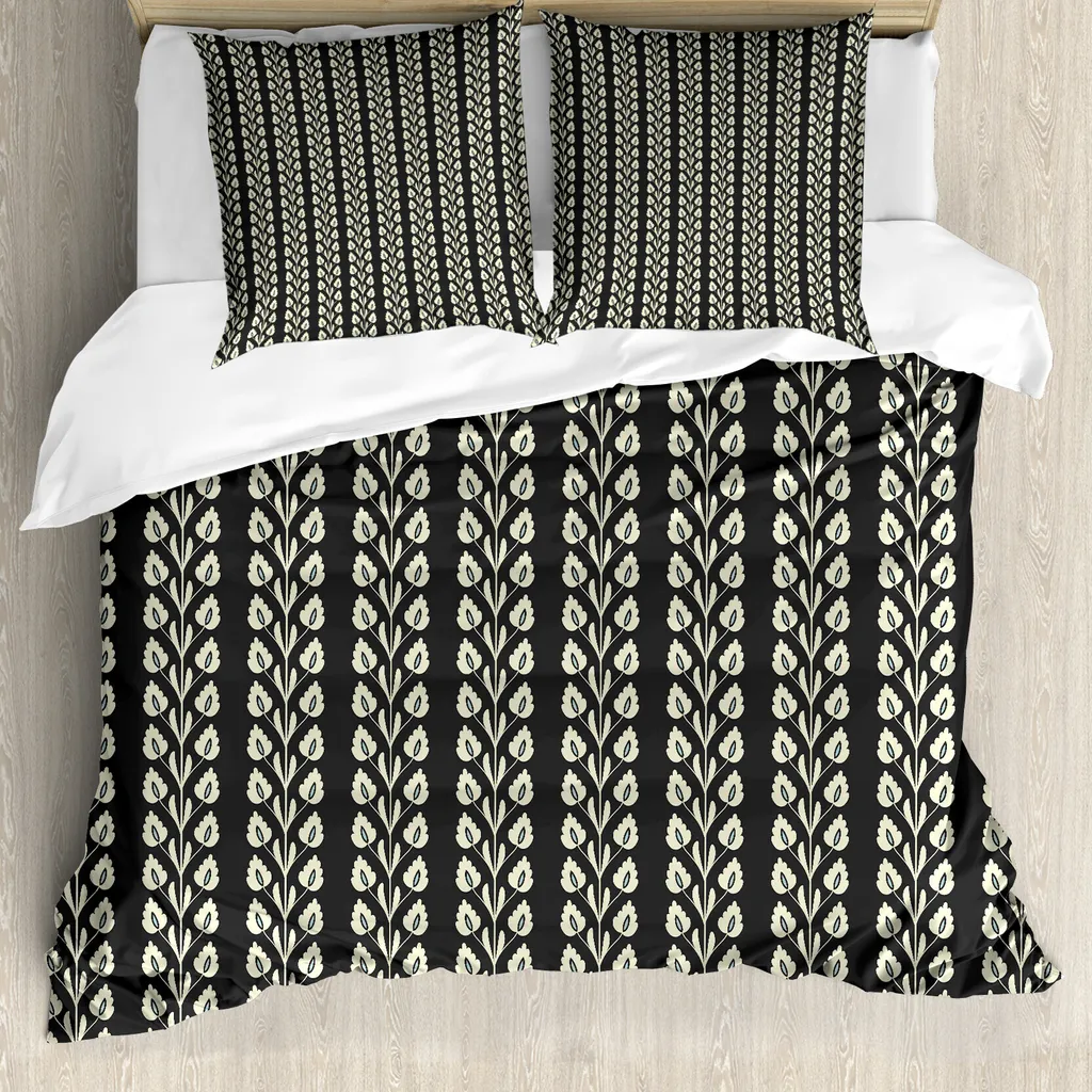 Copripiumino ABAKUHAUS Antiacaro 155x220cm Bianco e Nero per Allergici