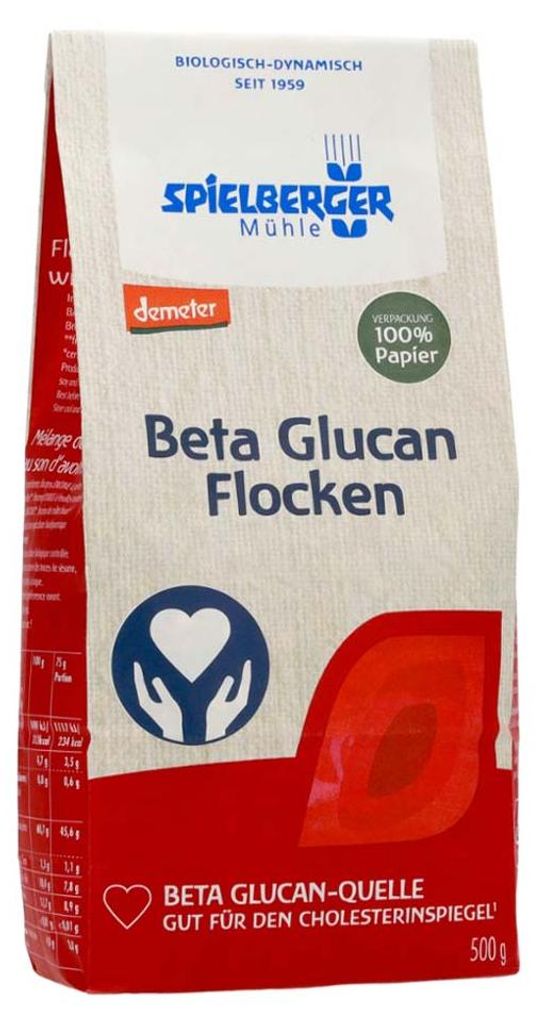 Beta Glucan Flocken demeter 500g Produktbild 