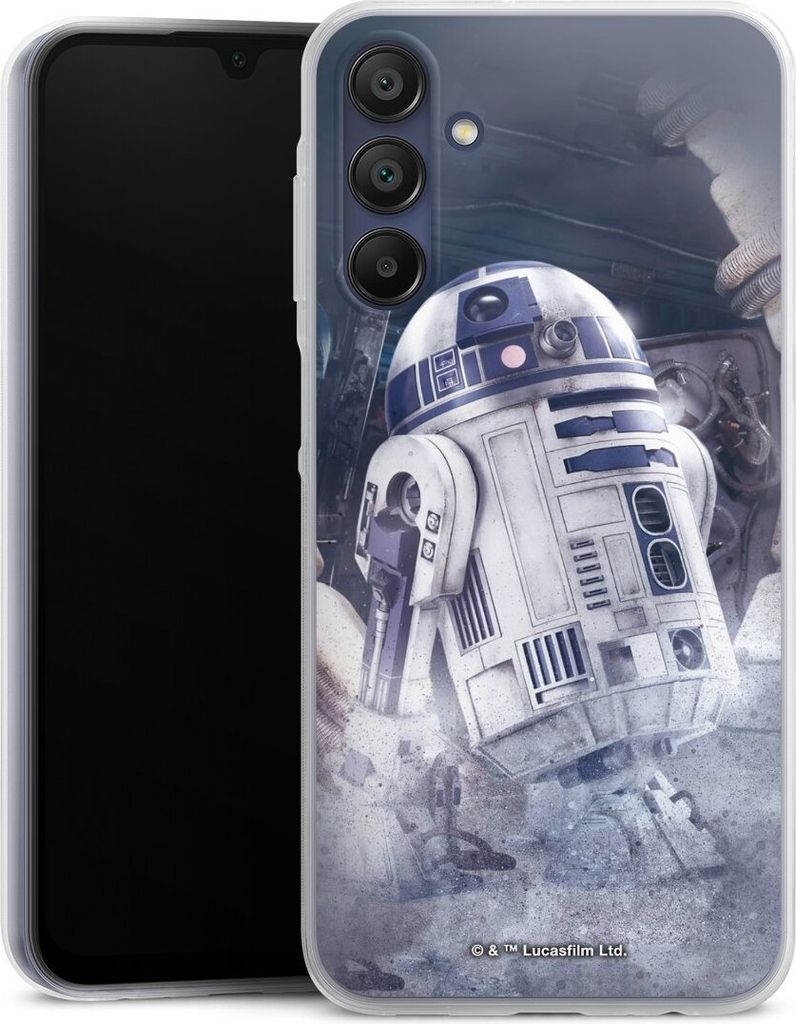DeinDesign Slim Hülle für Samsung Galaxy A15 Silikon Case Ultra Dünn Handyhülle Fanartikel Roboter Star Wars