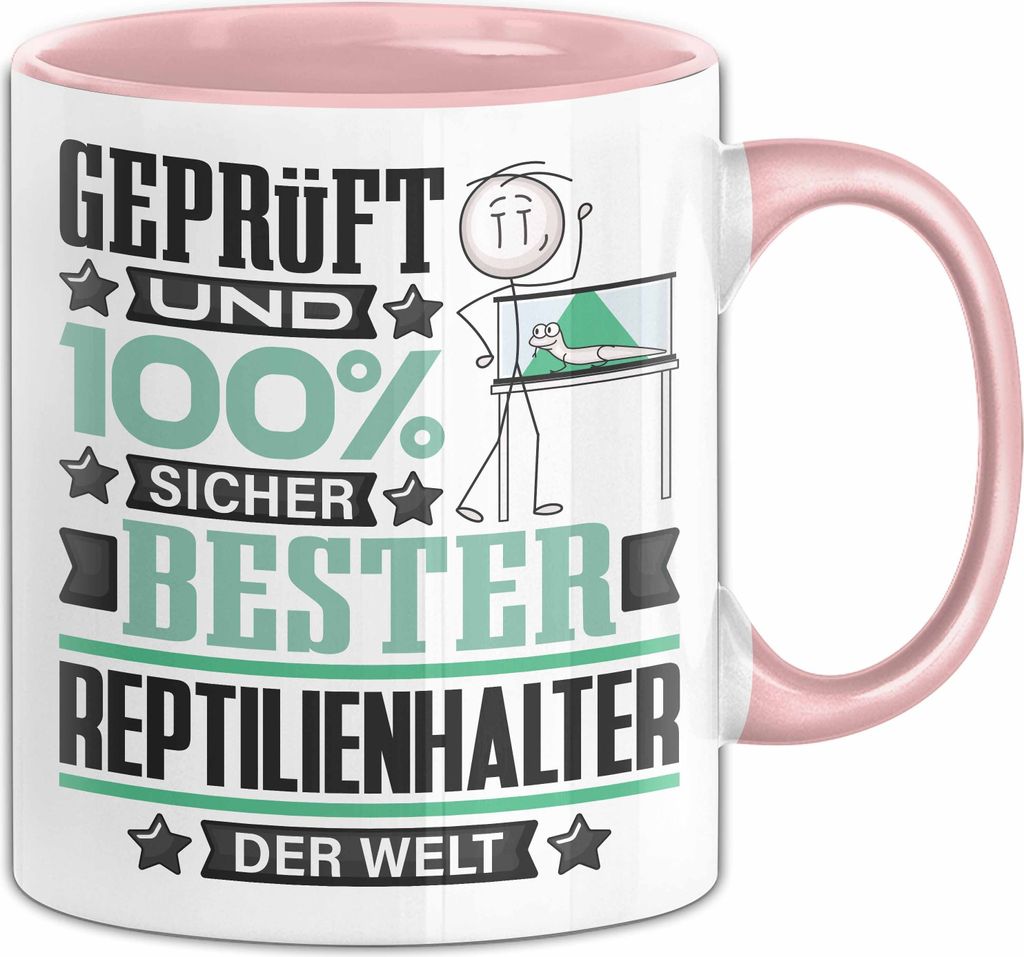Reptilienhalter Geschenk Lustiger Spruch für Reptilienhalter Geschenkidee Bester Reptilienhalter Der Welt (Rosa)